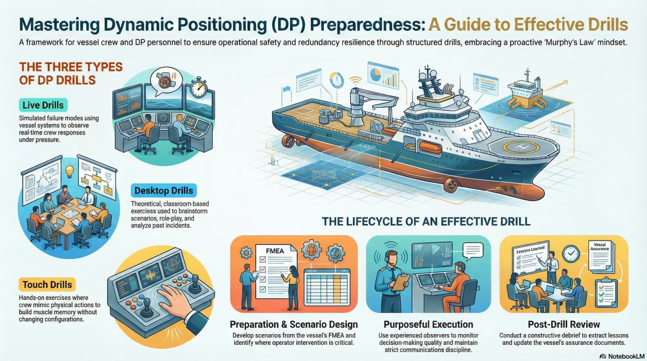 Mastering Dynamic Positioning preparedness — the three types of DP drills and the lifecycle of an effective drill